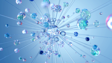 Abstract 3D neural network visualization - how vector search embeddings map meaning into geometric space